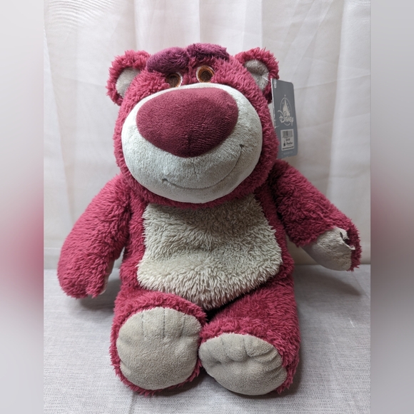 Lotso Huggin Bear Toy Story 3 Disney Parks  Strawberry Scented Medium Plush 14" - Picture 1 of 13